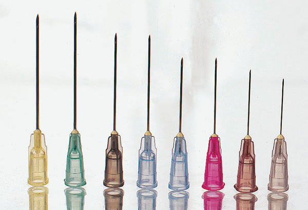 Range of cannulas lined up for aesthetic treatments